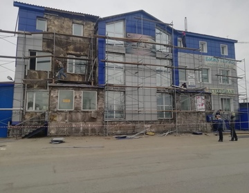 Строительно-монтажные работы по ремонту фасада в г. Томске по адресу ул. Пролетарская 54 (до)
